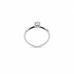 Inel de logodna solitaire din aur alb cu diamant natural – Amira - imagine 4