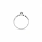 Inel de logodna solitaire din aur alb cu diamant natural – Amira - imagine 2