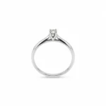 Inel de logodnă solitaire din aur alb cu diamant natural – Layla - imagine 4