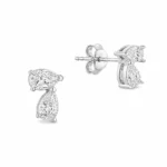 Cercei Stud cu Diamante Lab Grown si Safire para sau lacrima