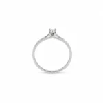 Inel de logodnă solitaire din aur alb cu diamant natural – Yasmin - imagine 2
