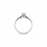 Inel de logodnă solitaire din aur alb cu diamant natural – Yasmin - imagine 4