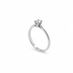 Inel de logodnă solitaire din aur alb cu diamant natural – Yasmin - imagine 5