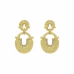 Cercei statement din aur galben 14K cu diamante naturale - imagine 4
