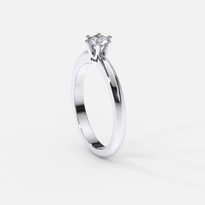 Inel de Logodnă Solitar cu Diamant Briliant - IKA0017 - imagine 2