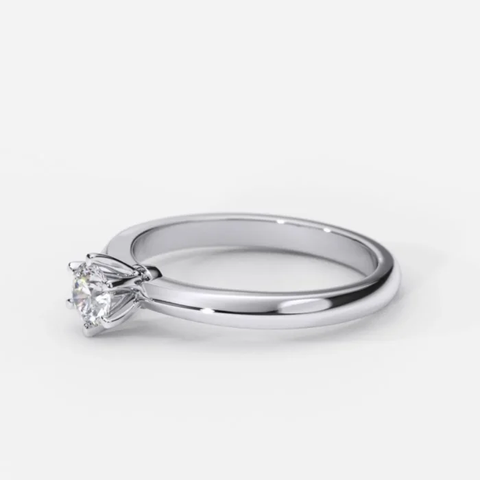 Inel de Logodnă Solitar cu Diamant Briliant - IKA0017 - imagine 4