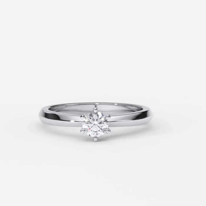 Inel de Logodnă Solitar cu Diamant Briliant - IKA0017 - imagine 5