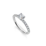 Inel de Logodna cu Diamant Central si Diamante Pave - IKA0015