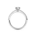 Inel de Logodna cu Diamant Central si Diamante Pave - IKA0015 - imagine 4