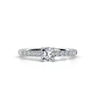 Inel de Logodna cu Diamant Central si Diamante Pave - IKA0015 - imagine 5