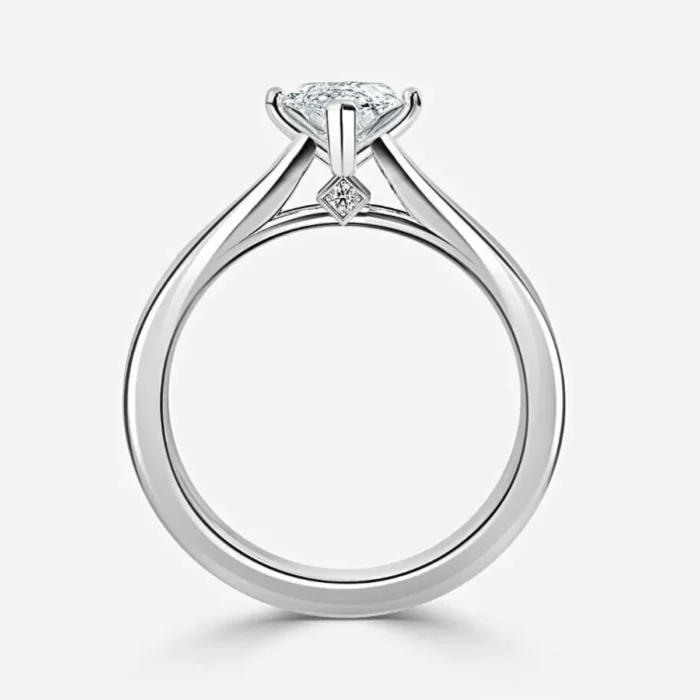 Inel de Logodna Solitar cu Diamant Taietura Marquise - IKA0011 - imagine 3