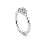 Inel de Logodna Trilogy cu Diamant Briliant si Grupuri de Diamante – IKA019 - imagine 4