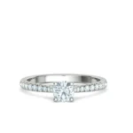 Inel de Logodna din aur Alb cu Diamante – cod IK002 - imagine 2