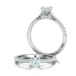 Inel de Logodna din aur Alb cu Diamante – cod IK002