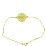 Bratara din aur galben 14K cu pentagrama esoterica