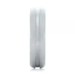 Verighete Elegante din Aur Alb Satinat cu Mijloc Lucios – VKA006 - imagine 2