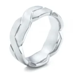 Verighete din Aur Alb cu Design Geometric Infinit – VKA008