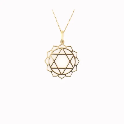 Pandantiv din aur Anahata Chakra inimii