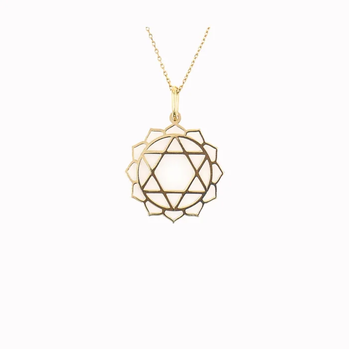 Pandantiv din aur Anahata Chakra inimii