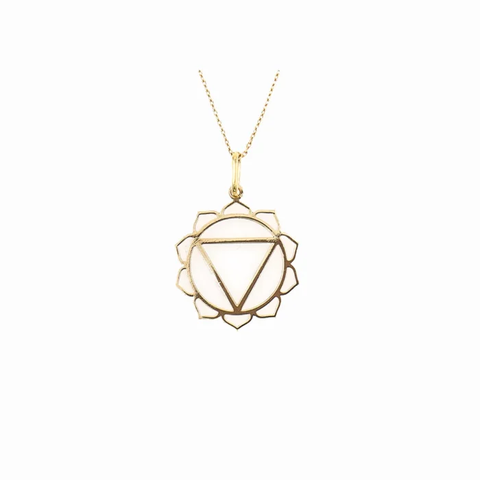 Pandantiv din aur Manipura Chakra plexului solar