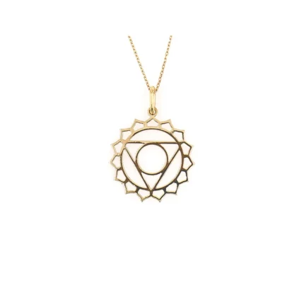 Pandantiv din aur Vishuddha Chakra gatului